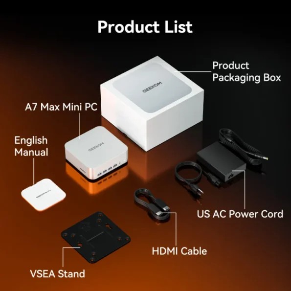 GEEKOM A7 Max 구성품